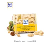 RITTER SPORT White Whole Hazelnut 100g (10 Units Per Outer)