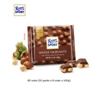 RITTER SPORT Whole Hazelnut 100g (80 Units Per Carton)